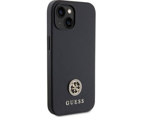 Guess Strass Metal Logo Back Case Aizsargapvalks Priekš Apple iPhone 15 Plus Neoriģinālie Maciņi