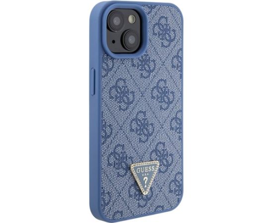 Guess PU Leather 4G Triangle Strass Case Защитный Чехол для iPhone 15 Чехлы - альтернативные