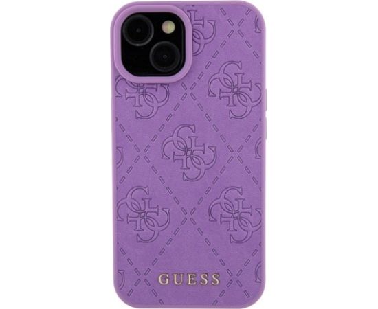 Guess Leather 4G Stamped Back Case Защитный Чехол для Apple iPhone 15 Чехлы - альтернативные