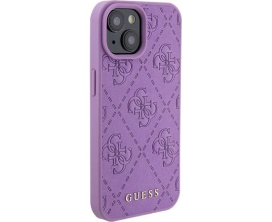 Guess Leather 4G Stamped Back Case Защитный Чехол для Apple iPhone 15 Чехлы - альтернативные