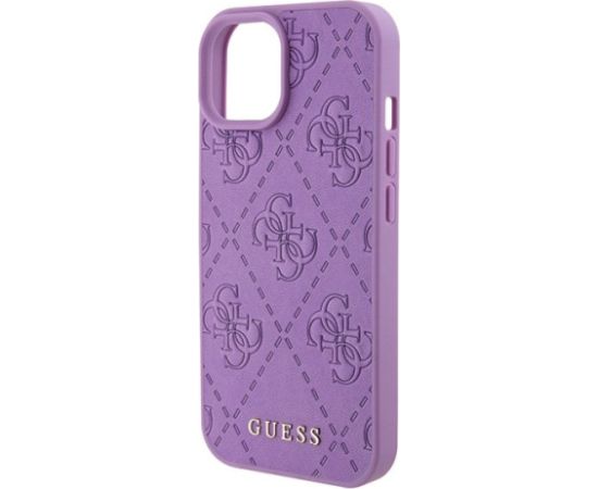 Guess Leather 4G Stamped Back Case Защитный Чехол для Apple iPhone 15 Чехлы - альтернативные