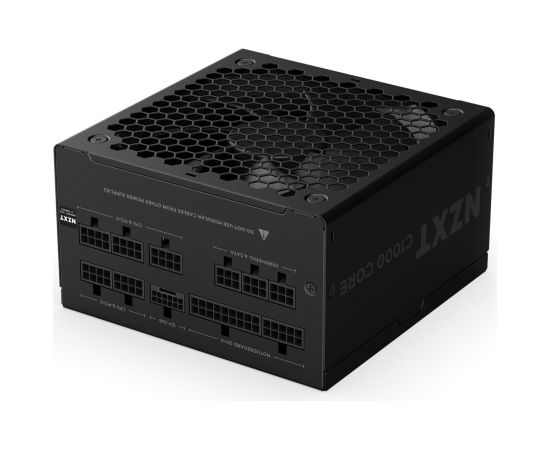 NZXT C1000 GOLD CORE, PC power supply black, 1x 12-pin High Power GPU, 3x PCIe, cable management, 1000 Watt Datoru barošanas bloki
