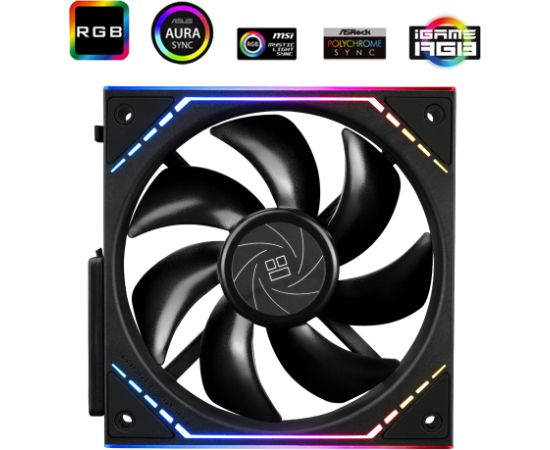 Thermalright TL-M12Q X3 PWM ARGB Black 3vnt. (120mm) Cooling fans   TL-M12Q-3 Новинки Компьютерная техника