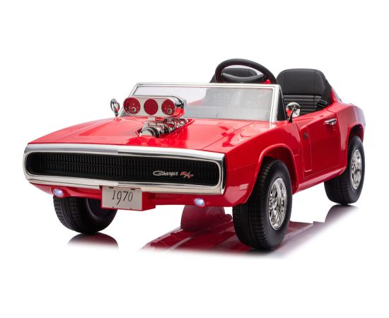 Lean Cars Dodge Charger R/T DLS-K12 24V7Ah Red Battery Car Jaunumi, Bērnu preces