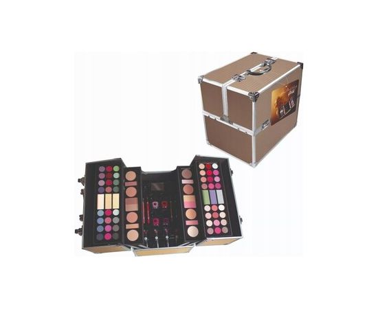 2K Super Model Beauty Train Case - Dekorativní kazeta Gold Edition 122.6g Духи и косметика