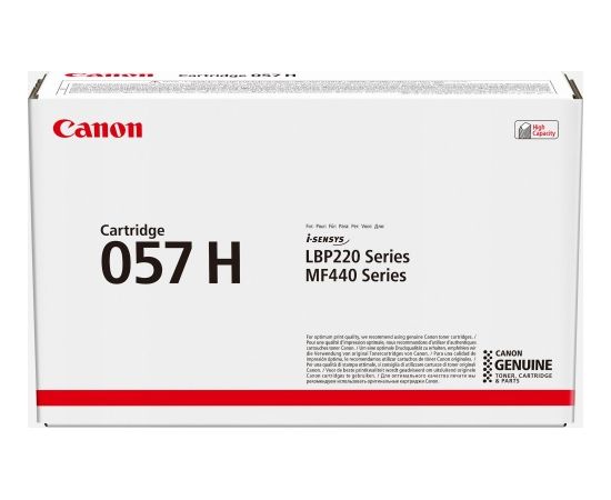 Canon 057H (3010C004) Toner Cartridge, Black (SPEC) Lāzerprinteru izejmateriāli