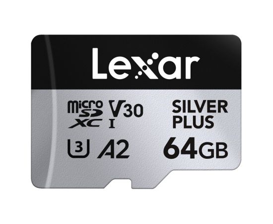 Set of 2 Lexar High-Performance Silver Plus microSDXC 2x64GB memory cards + adapter Jaunumi - Datori
