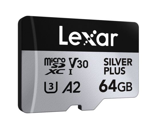 Set of 2 Lexar High-Performance Silver Plus microSDXC 2x64GB memory cards + adapter Jaunumi - Datori