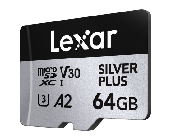 Set of 2 Lexar High-Performance Silver Plus microSDXC 2x64GB memory cards + adapter Jaunumi - Datori