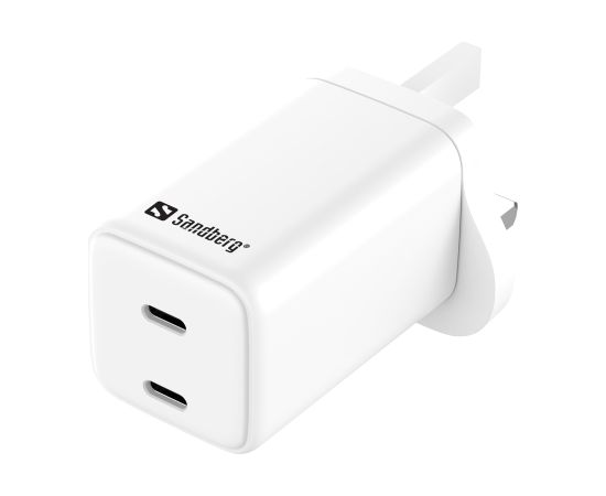Sandberg 441-62 AC Charger Dual USB-C PD65W UK Зарядные устройства