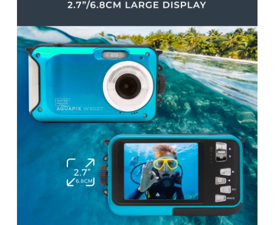 Easypix Aquapix W3027 Wave IceBlue 10035 Цифровые фотокамеры
