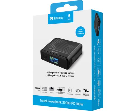 Sandberg 421-25 Travel Powerbank 20000 PD100W Power-банки
