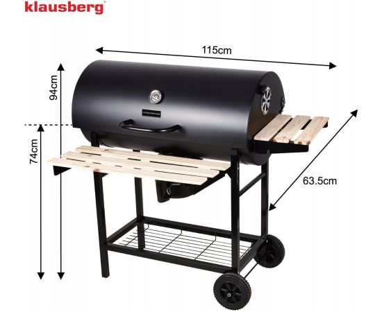 Klausberg GRILL WĘGLOWY BBQ Z POKRYWĄ, Klausberg KB-9033 Новинки Для дома и сада 