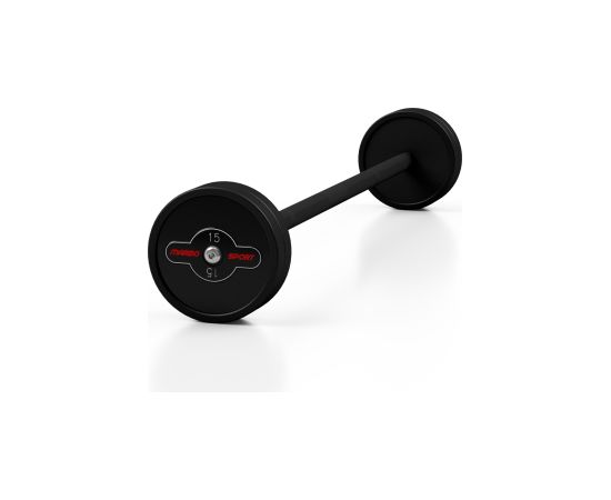 Gumijots svara stienis ar fiksētu svaru 1 gab. 15 kg - Marbo Sport Гантели и наборы