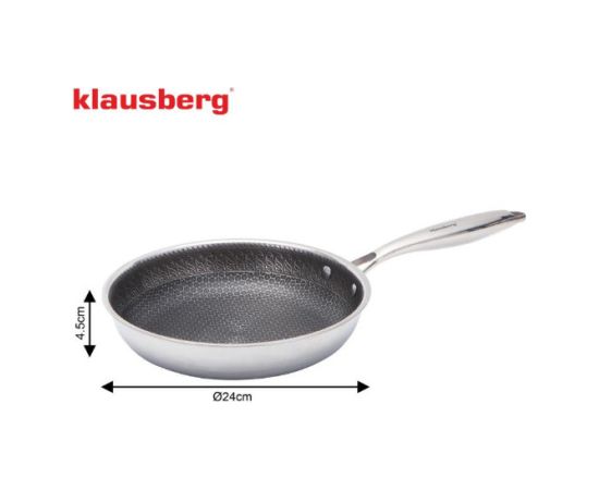 Nerūsējošā tērauda panna, ø24cm, KB 9022, Klausberg Pannas