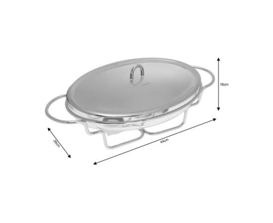 Ēdiena sildītājs, stikls - tērauds, 3l, KH 1411, Kinghoff Katli