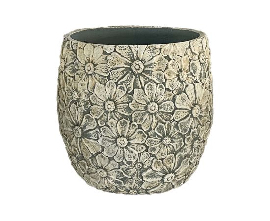 Puķu pods SUNNY DAISY D35.5xH33cm balts/pelēks Jaunumi, mēbeles, māja