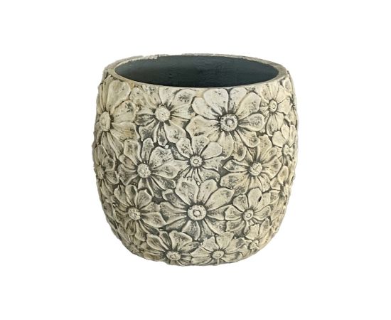 Plant holder SUNNY DAISY D27xH25cm white/grey Новости, мебель, дом