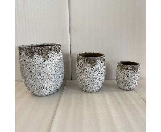 Puķu pods SUNNY DESERT D24xH29cm balts Jaunumi, mēbeles, māja