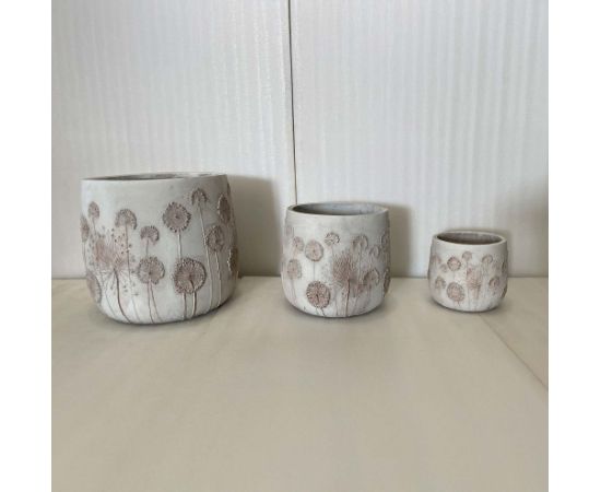 Puķu pods SUNNY FLORE D23.5xH21cm balts Jaunumi, mēbeles, māja