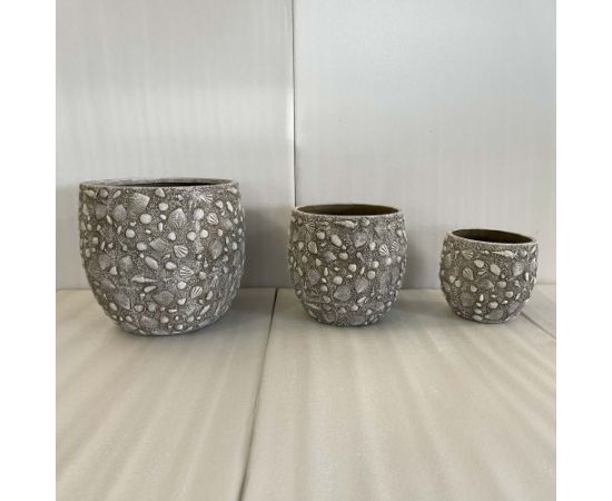 Puķu pods SUNNY SHELL D35.5xH33cm bēšs Jaunumi, mēbeles, māja