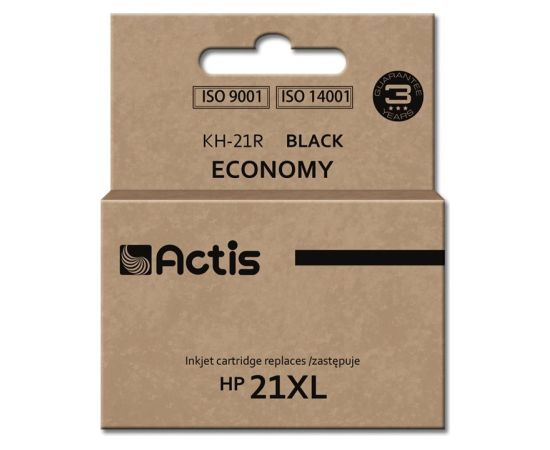 Actis KH-21R Ink (replacement for HP 21XL C9351A; Standard; 20 ml; black) Tintes printeru izejmateriāli