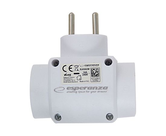 Esperanza ELK302W Electrical Splitter 3 sockets White Зарядные устройства