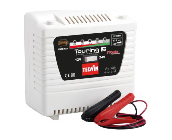 Automašīnas akumulatora lādētājs Telwin Touring 15; 12-24 V Testeri un mērierīces