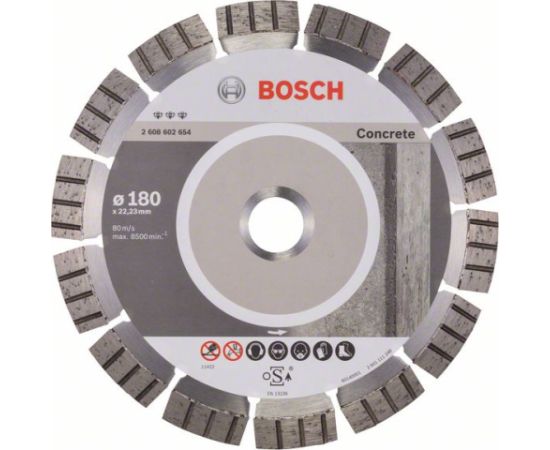 Dimanta griešanas disks Bosch BEST FOR CONCRETE; 180 mm Dažādi diski