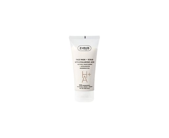 Ziaja Face Mask + Scrub Hayluronic Acid - Peelingová maska s kyselinou hyaluronovou 55ml Ķermeņa kosmētika