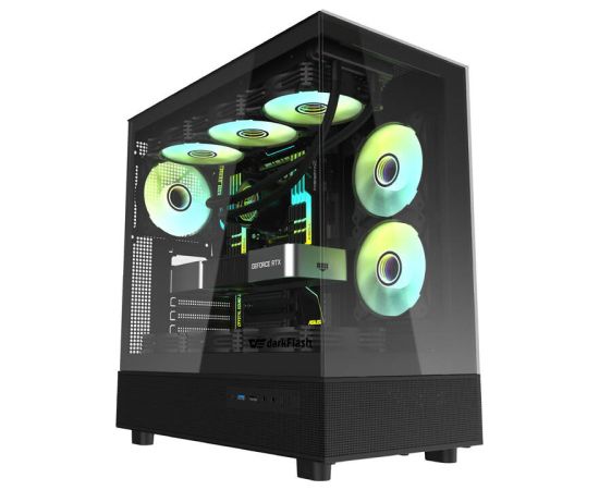 Darkflash DPX90 computer case (black) + 3 fans Datoru korpusi