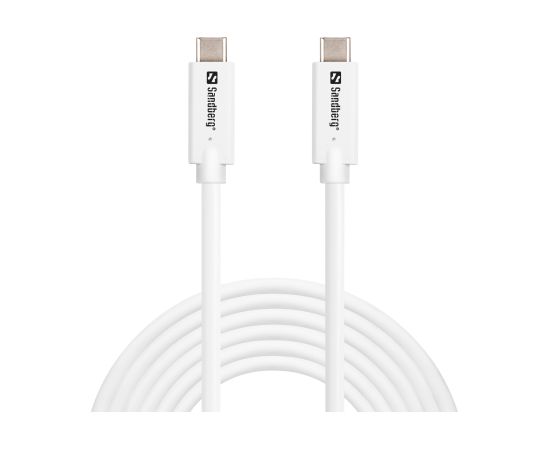 Sandberg 136-75 USB-C>C USB 3.2 Gen2 100W, 3m Data USB kabeļi