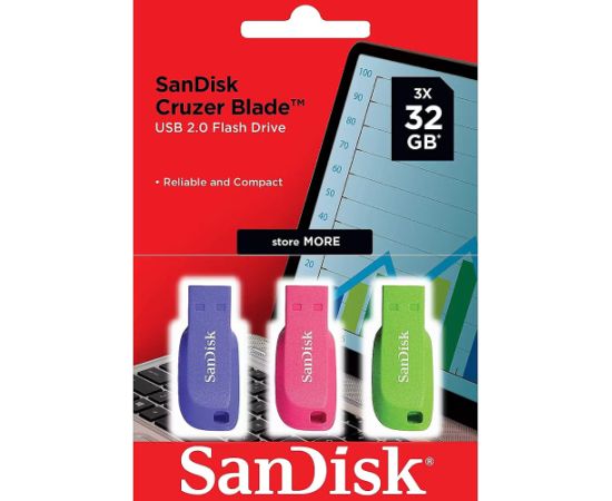 STICK Sandisk CRUZER BLADE USB 32GB SET USB Flash atmiņas