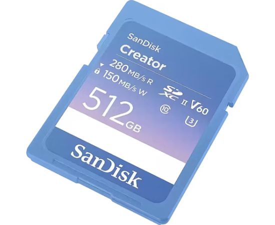 CARD Sandisk Creator SD UHS-II 512GB Atmiņas kartes micro SD SDHC