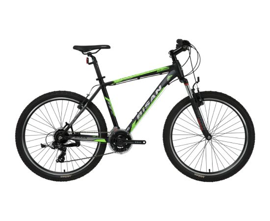 Kalnu velosipēds Bisan 29 MTX7050 VB (PR10010449) melns/zaļš (19) Горные велосипеды (MTB)