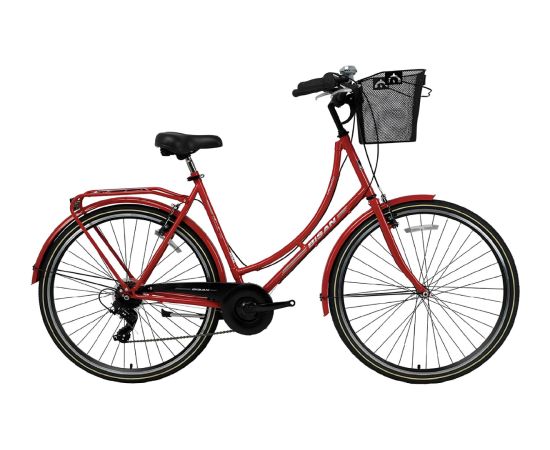 Pilsētas velosipēds Bisan 28 Paradise S (PR10010418) sarkans/pelēks (21) Городские велосипеды