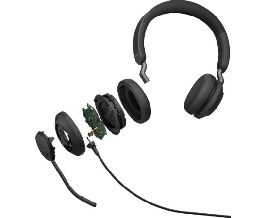 Jabra Evolve2 40 SE (black, MS version, stereo, USB-A and USB-C) Наушники