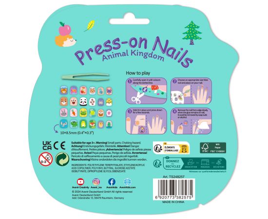 AVENIR Накладные ногти: Царство животных Творческие игрушки