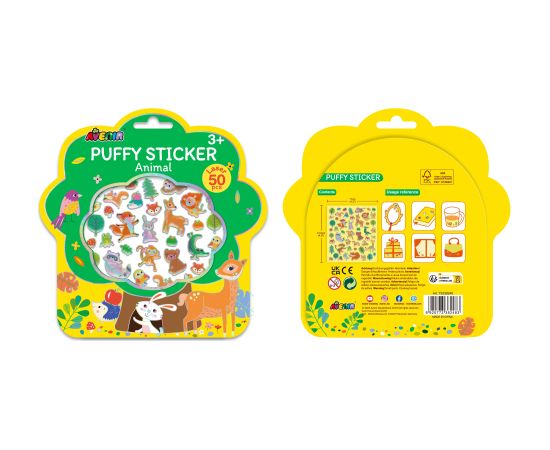AVENIR Pufīgās uzlīmes Dzīvnieki Radošās rotaļlietas