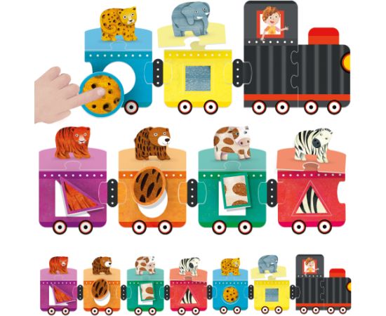 HEADU тактильный поезд «Фигуры и цвета» Развивающие игры