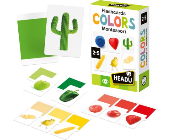 HEADU Maxi карточки с цветами по системе Монтессори Развивающие игры