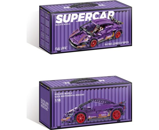 Ramiz Zestaw Klocków Auto Sportowe Fioletowe 470el. EDUKAMP Машины и аксессуары