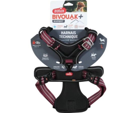 ZOLUX Szelki dla psa BIVOUAK L czerwone Citas preces