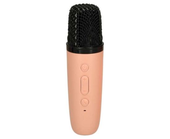 RoGer K12 Bluetooth karaoke komplekts RGB / 6W / rozā Mikrofoni