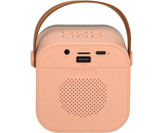 RoGer K12 Bluetooth karaoke komplekts RGB / 6W / rozā Mikrofoni