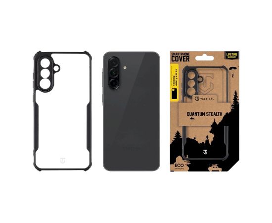 Tactical Quantum Stealth Cover Aizsargapvalks priekš Samsung Galaxy A36 5G / caurspīdīgs/melns Neoriģinālie Maciņi