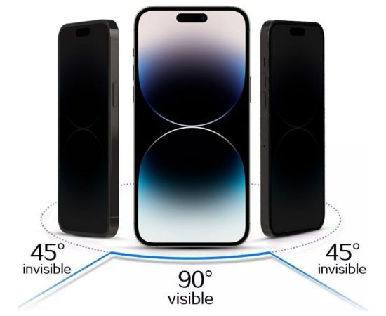 iLike Samsung  GALAXY S23 ULTRA TEMPERED PRIVACY GLASS Black Ekrānu aizsardzība