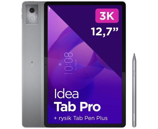 Lenovo Idea Tab Pro TB373FU MediaTek Dimensity 8300 12.7" 3K 400nits 144Hz 8/128GB ARM G615 MC5 WiFi + Pen Luna Grey Планшетные ПК