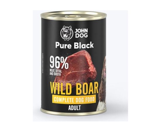 JOHN DOG Pure Black Wild boar - wet dog food - 800g Suņu barība