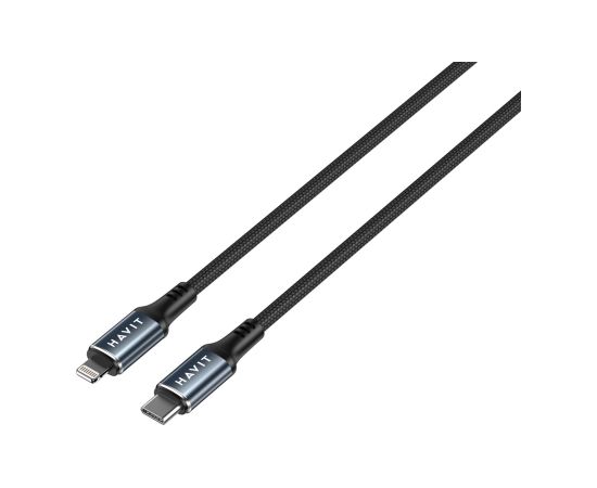 Havit CB6311 - USB Type C to Lightning cable, 1 m (black) Data USB kabeļi